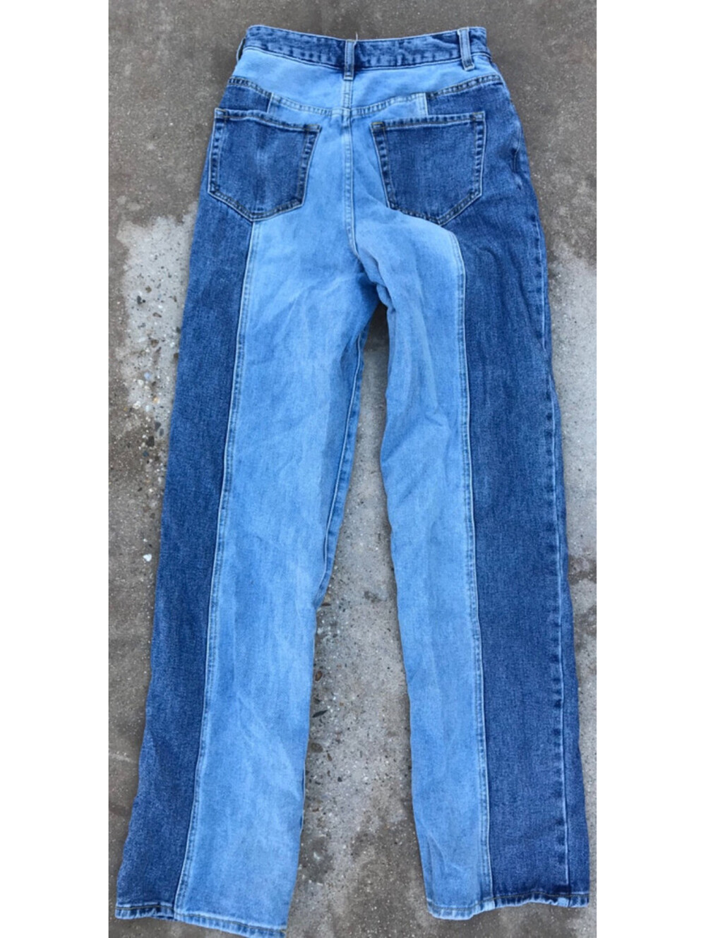 PacSun Washed Blue Patchwork 90’s Boyfriend Jeans size 27 Lite and Medium Wash - Picture 3 of 9